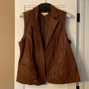 Genuine leather vest by Coldwater Creek. Plus size 2X.